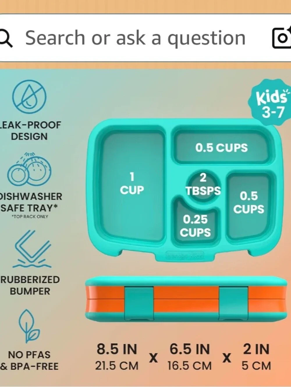 Bentgo Blue and Yellow Kids Lunch Box